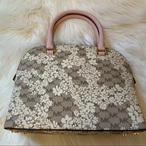 Michael Kors Cindy Floral Medium Done Satchel NWT - Picture 7 of 12